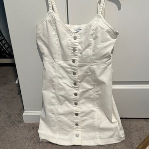 L Forever 21 white denim dress